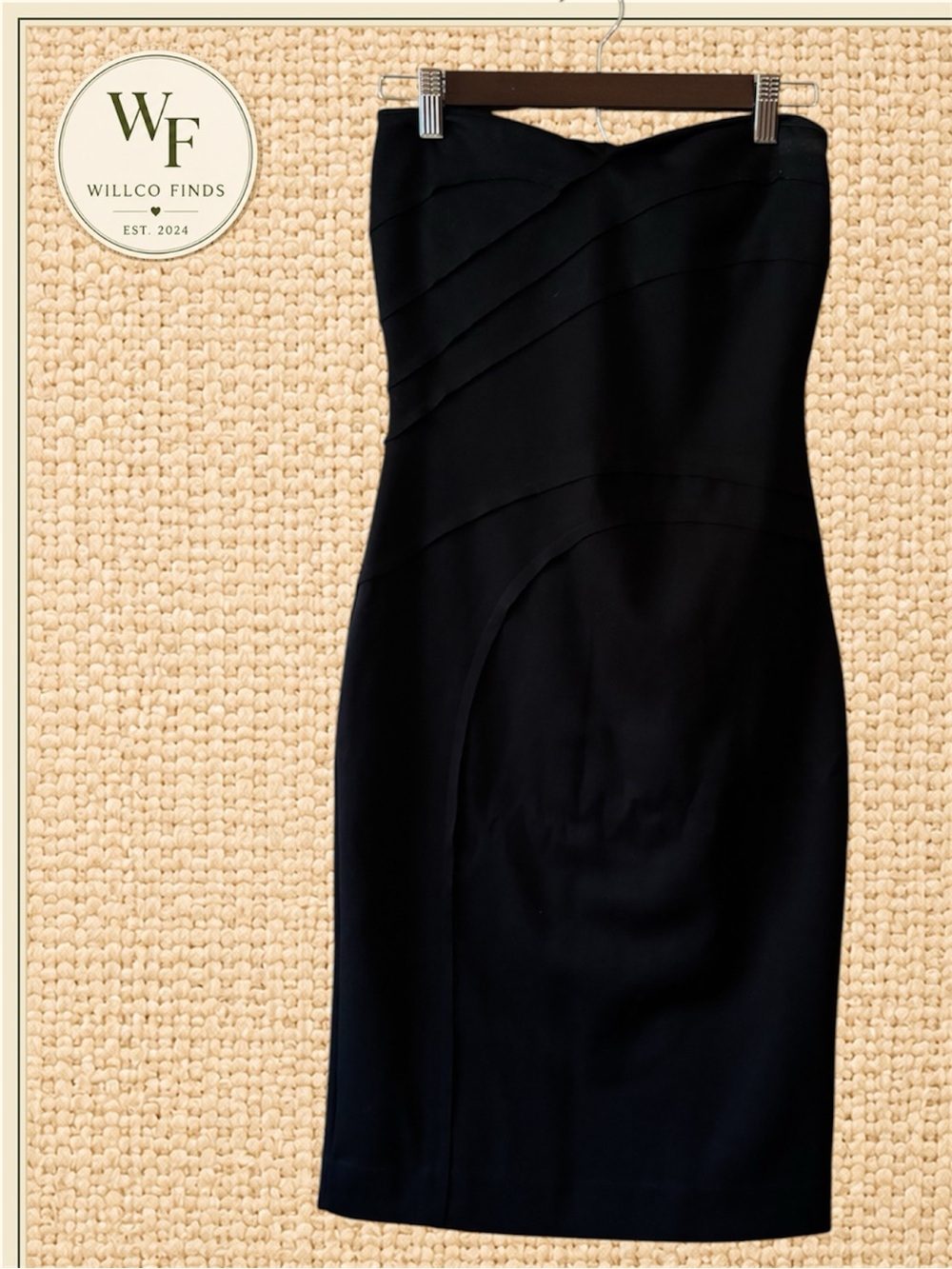 Black Strapless Midi Dress Sweetheart Neck Ruched Bodycon Cocktail